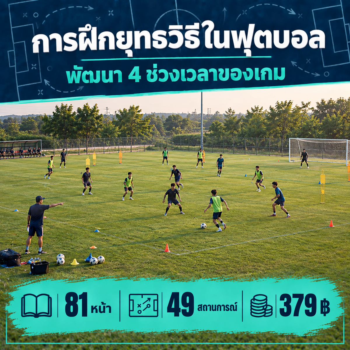 การฝึกยุทธวิธีในฟุตบอล: ยกระดับ 4 ช่วงของเกม